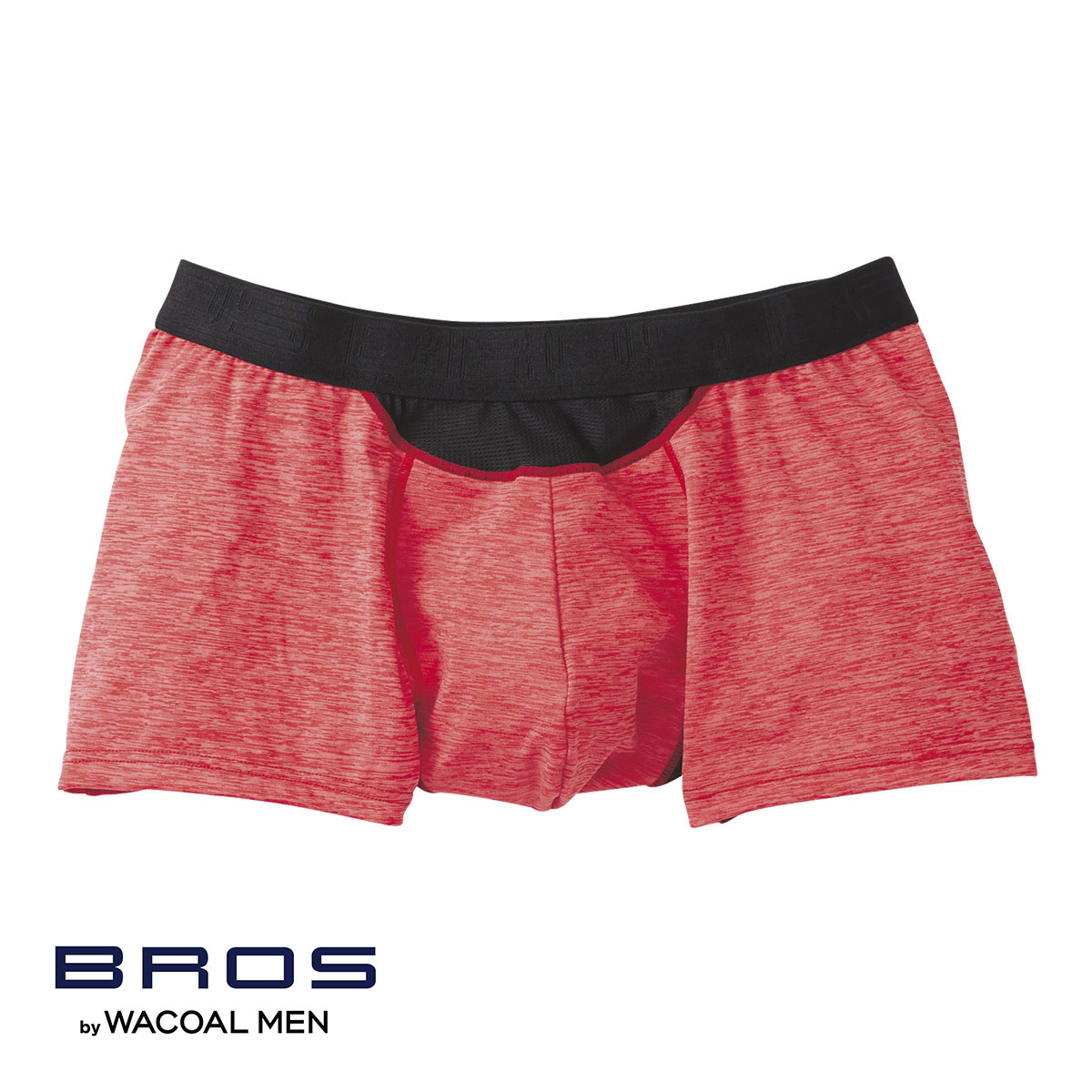 ブロス バイ ワコールメン BROS by WACOAL MEN 風が通って、ムレ軽減 ボクサーパンツ メンズ 前とじ ML ダブルエアスルー(RE-レッド-M)