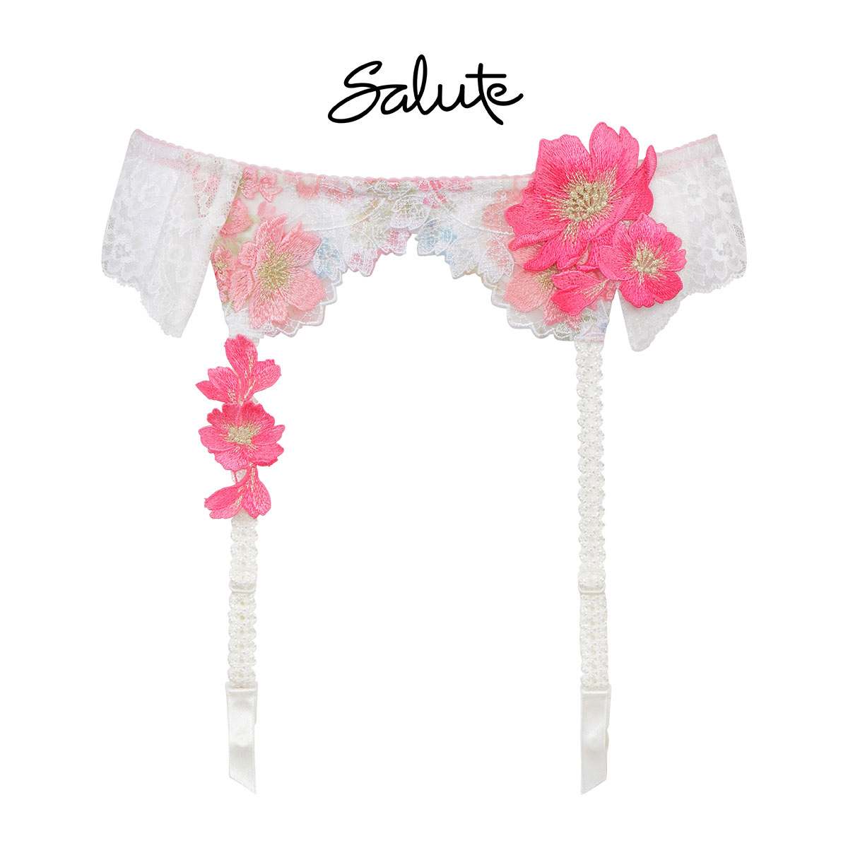 ワコール Wacoal サルート Salute 24SS先行 01G GTJ601 ガーターベルト M ランジェリー コア(IV-アイボリー-M)