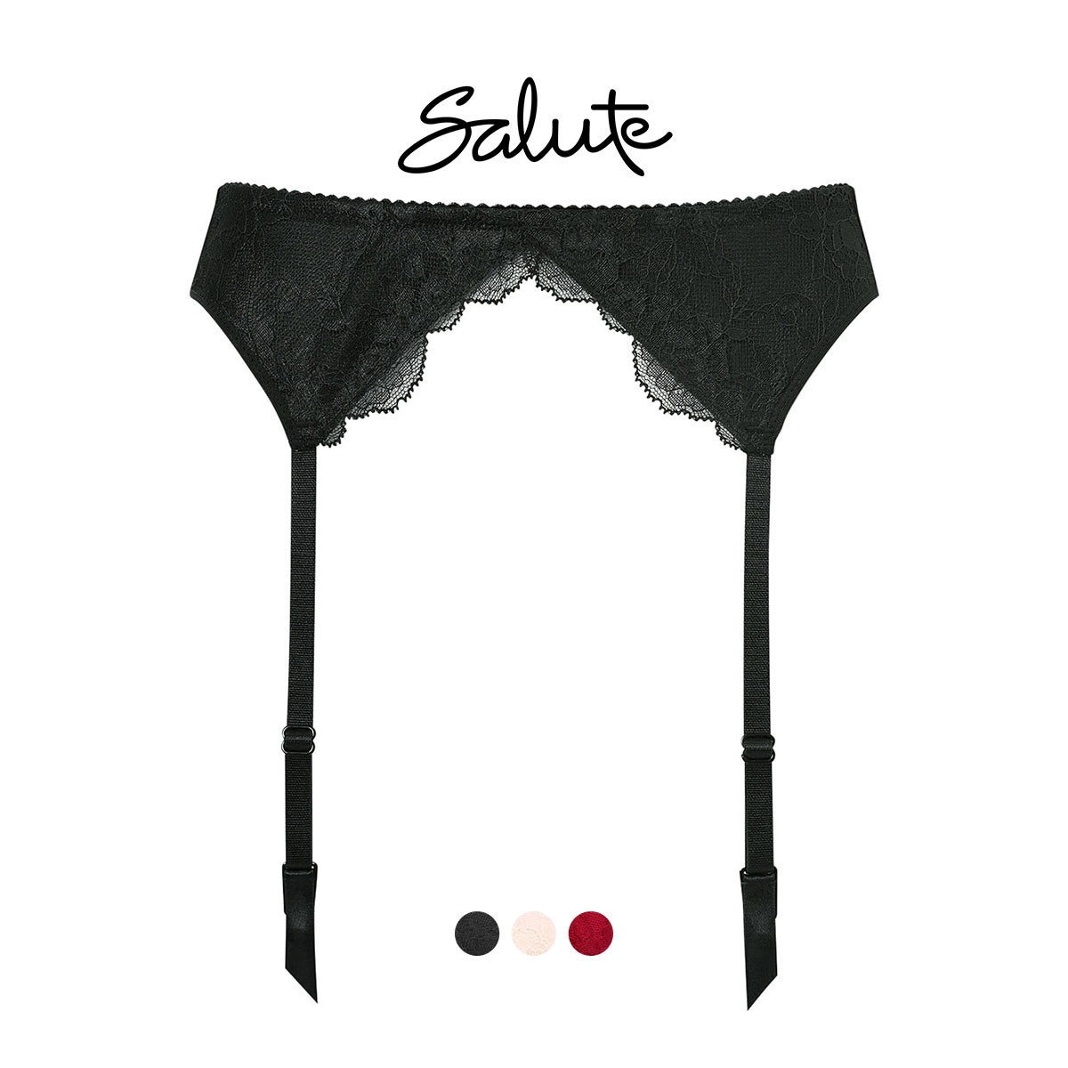 ワコール Wacoal サルート Salute 20G BTJ120 BTJ720 ガーターベルト M ランジェリー(BK-ブラック-M)