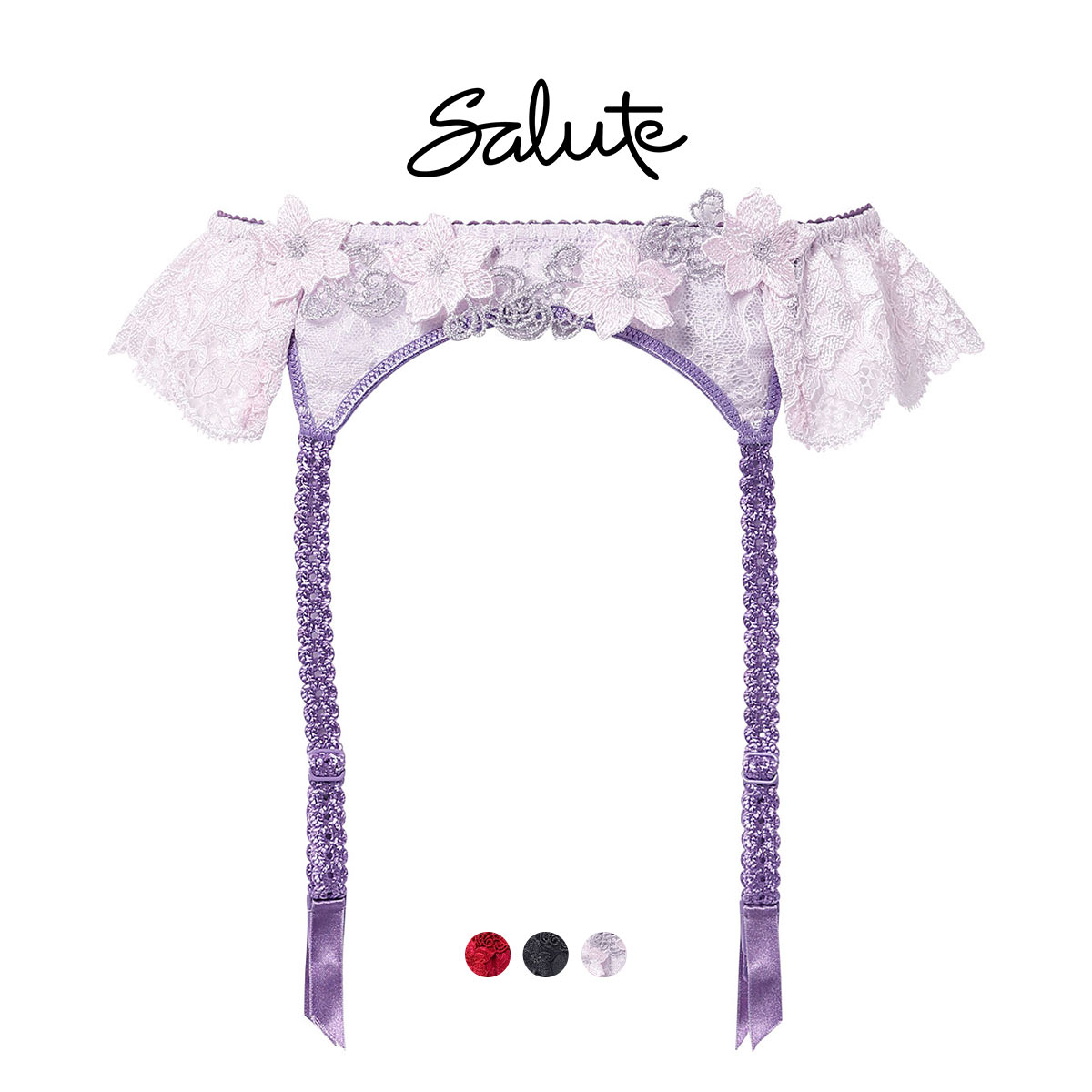 ワコール サルート 27グループ 27G ガーターベルト M ランジェリー Wacoal Salute GTJ627 25AWブルーム(PI-ピンク-M)