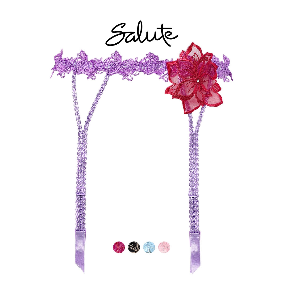 ワコール サルート 33グループ 33G ガーターベルト M ランジェリー Wacoal Salute GTJ633 26SSフェア(LPU-薄パープル-M)