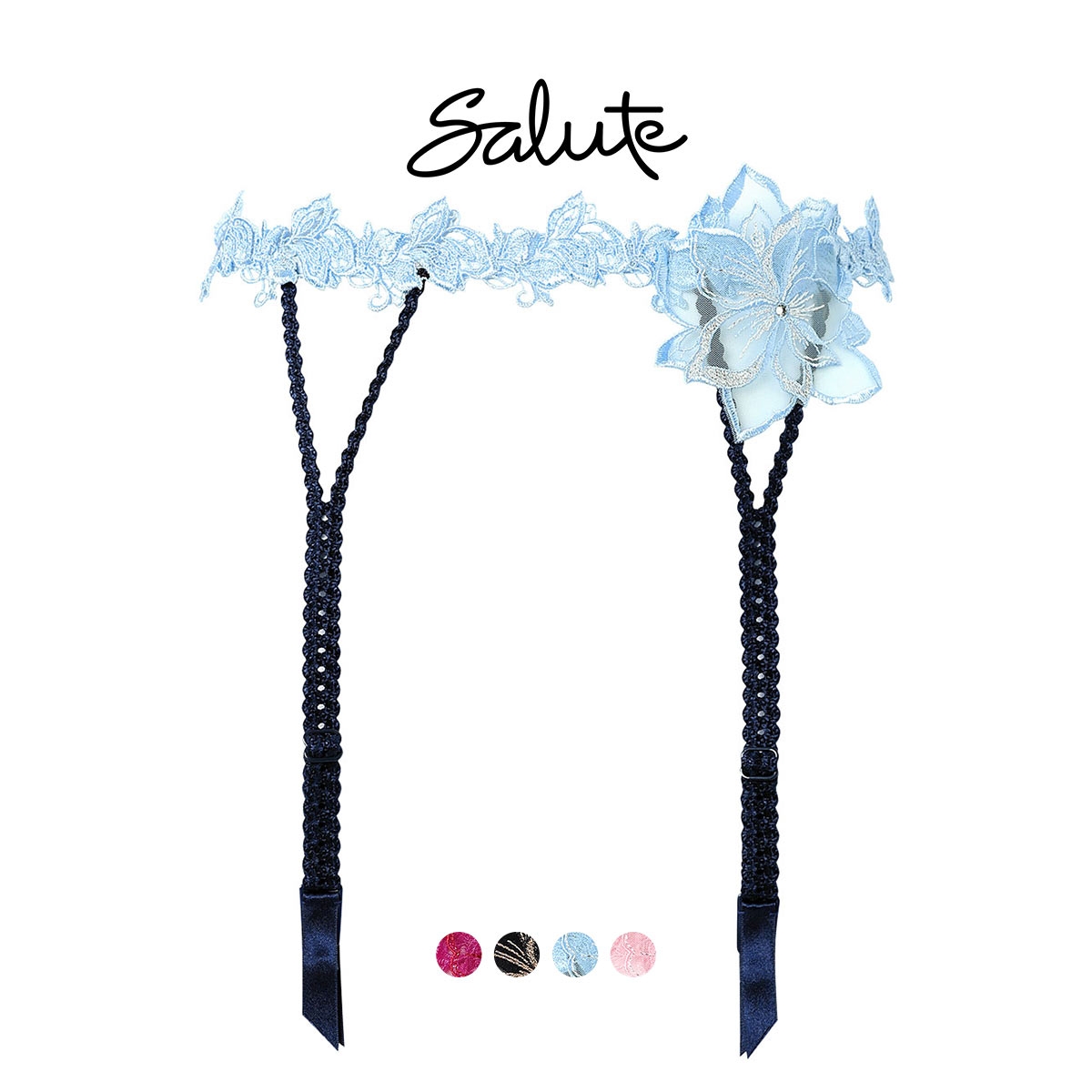 ワコール サルート 33グループ 33G ガーターベルト M ランジェリー Wacoal Salute GTJ633 26SSフェア(NV-ネイビー-M)