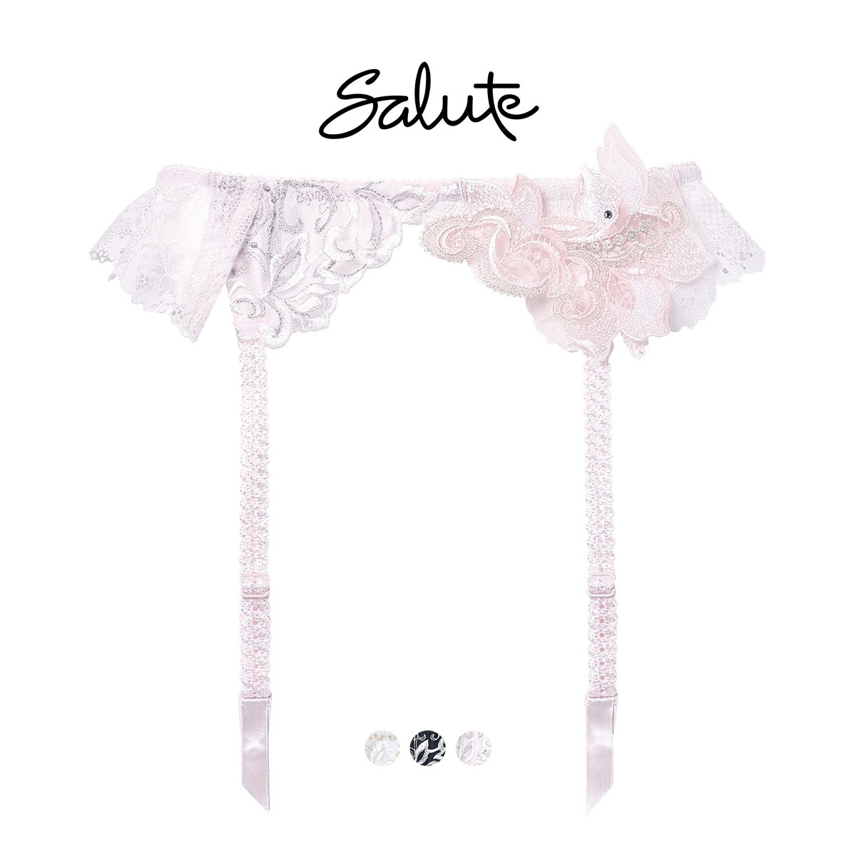 ワコール サルート 38グループ 38G ガーターベルト ランジェリー Wacoal Salute GTJ638 26SSブライト(LPI-薄ピンク-M)