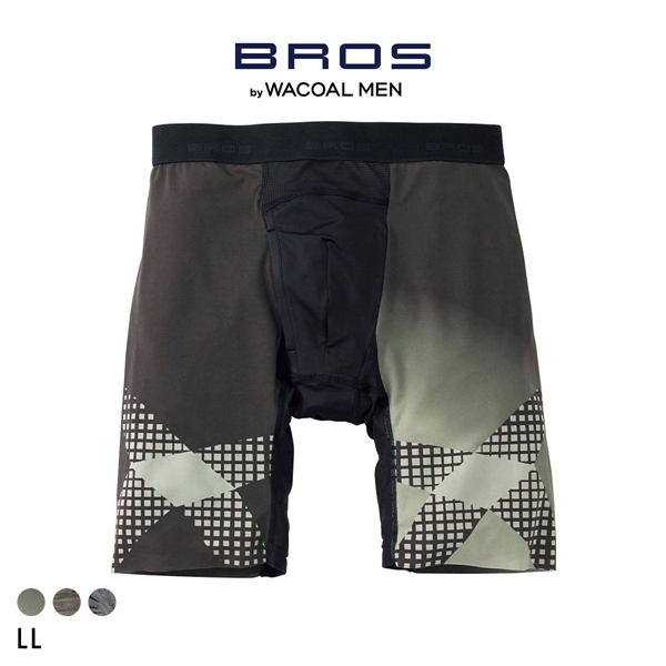 ブロス バイ ワコールメン クロスウォーカー ダブルエアスルー ムレ軽減 LL 大きいサイズ 前開き ロング丈 GX6007 BROS by WACOAL MEN