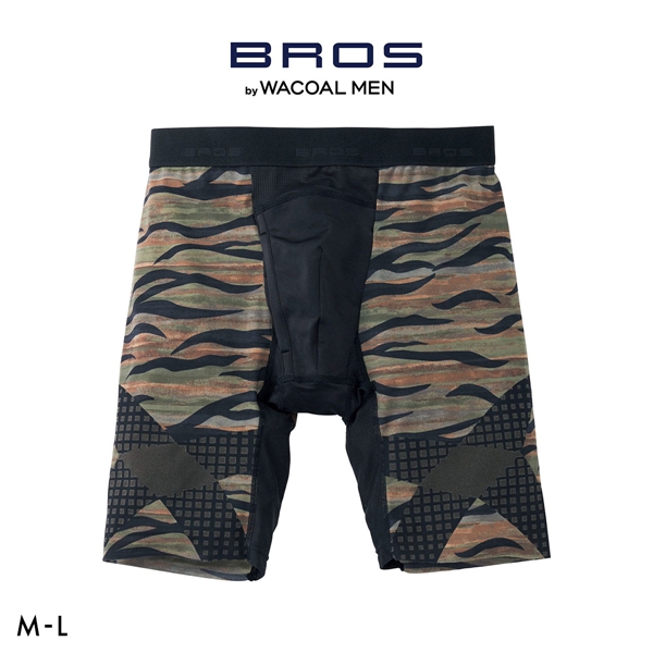 ブロス バイ ワコールメン クロスウォーカー ダブルエアスルー ムレ軽減 ML 前開き ロング丈 GX6007 BROS by WACOAL MEN