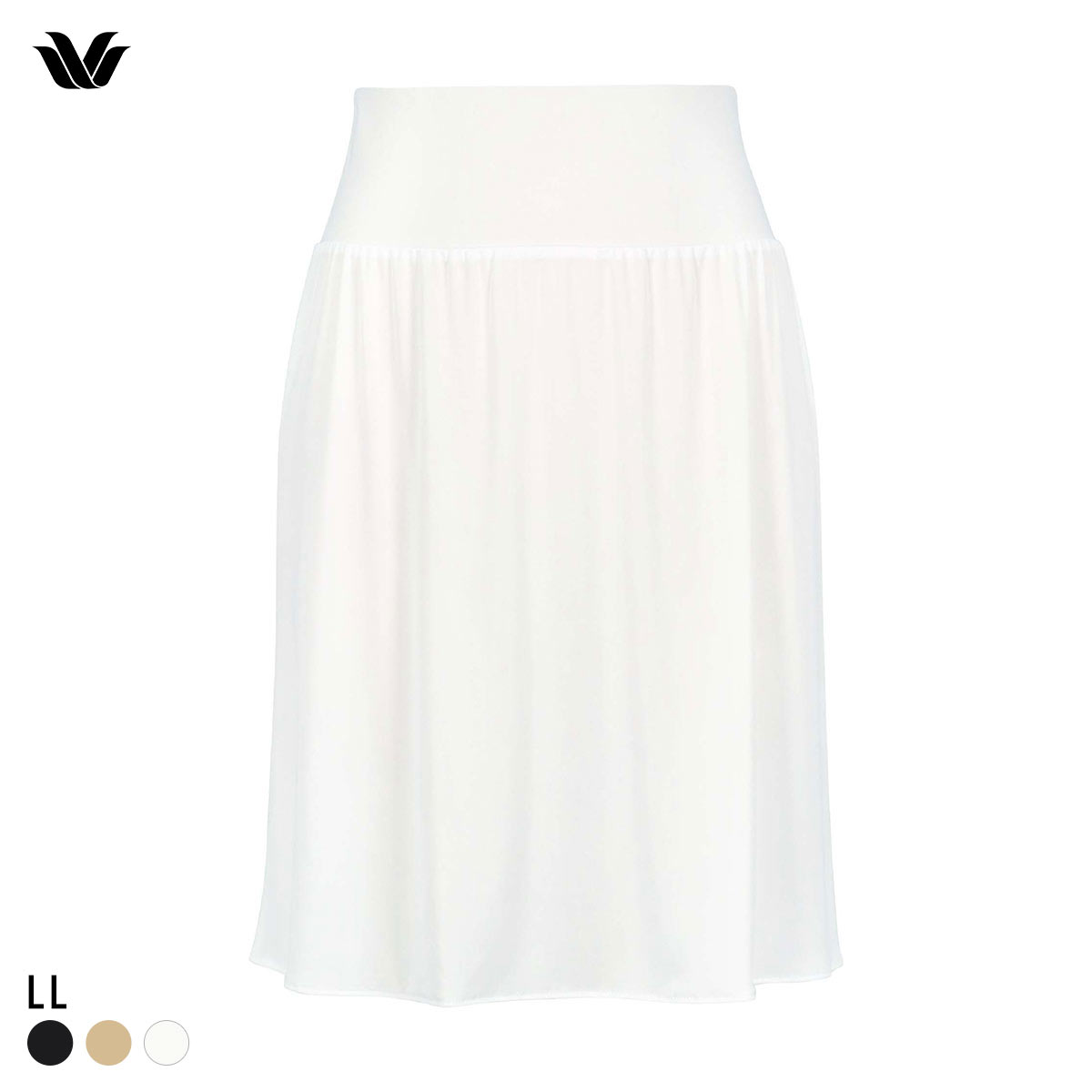 ワコール Wacoal ペチコート 55丈 LL スカートの丈に合わせて長さ調節OK 天然由来素材使用(WH-ホワイト-LL-55)