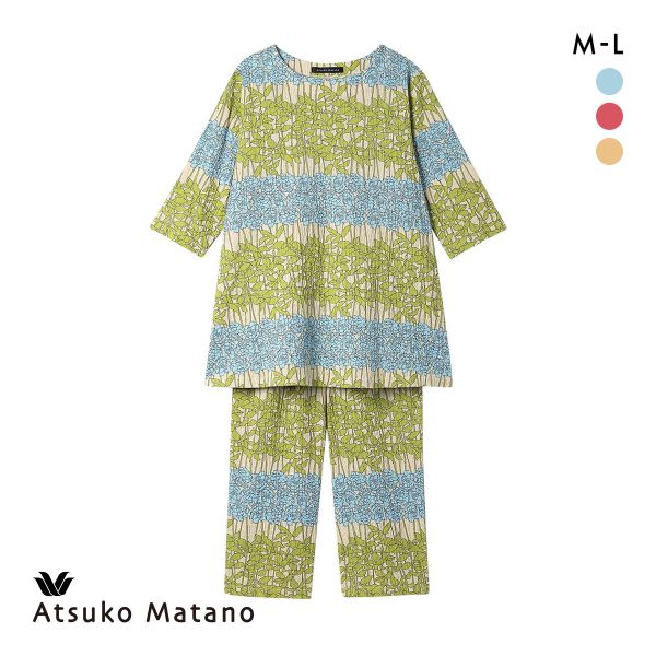 15%OFF ワコール マタノアツコ パジャマ 7分袖 8分丈パンツ 上下セット 芍薬 ルームウェア Wacoal ATSUKO MATANO 15%OFF ワコール マタノアツコ パジャマ 7分袖 8分丈パンツ 上下セット 芍薬 ルームウェア Wacoal ATSUKO MATANO