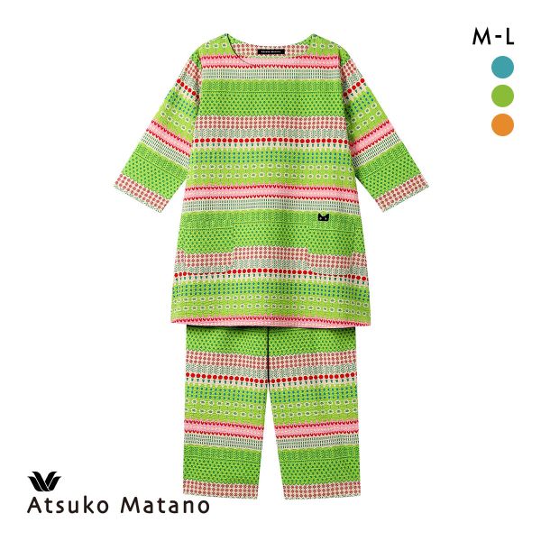 新品タグ付き マタノアツコ パジャマ ルームウェア ワンピ ネイビー M dショッピング |【送料無料】 ワコール Wacoal マタノアツコ