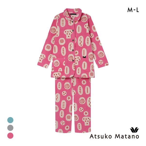 ワコール マタノアツコ フリース 長袖 パジャマ 上下セット ルームウェア あったか パン レディース Wacoal ATSUKO MATANO
