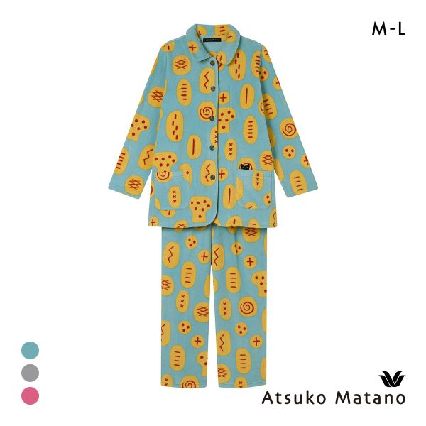 ワコール マタノアツコ フリース 長袖 パジャマ 上下セット ルームウェア あったか パン レディース Wacoal ATSUKO MATANO