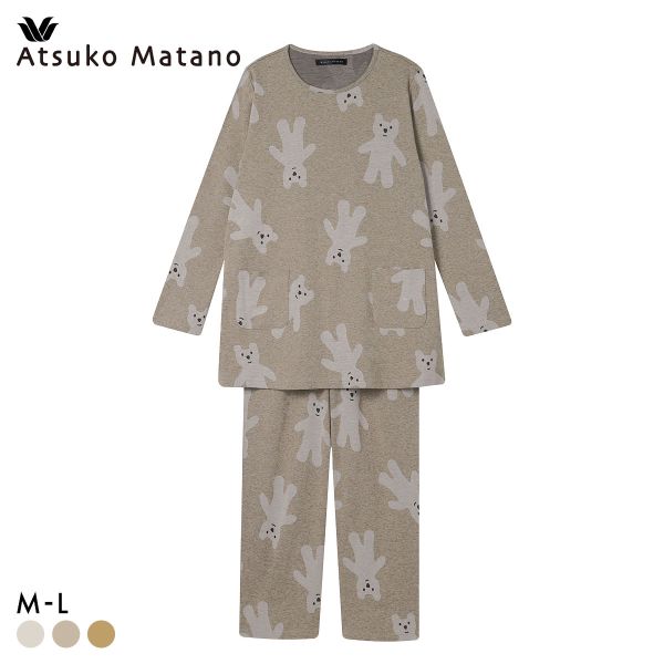 ワコール マタノアツコ くま 長袖 パジャマ 上下セット ルームウェア Wacoal ATSUKO MATANO