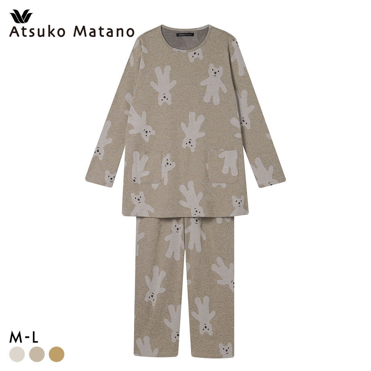 ワコール マタノアツコ くま 長袖 パジャマ 上下セット ルーム