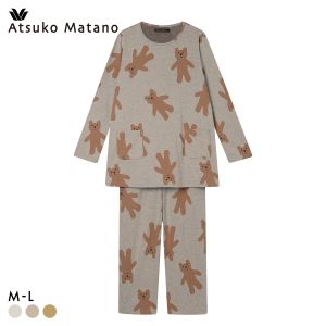ワコール マタノアツコ くま 長袖 パジャマ 上下セット ルームウェア Wacoal ATSUKO MATANO