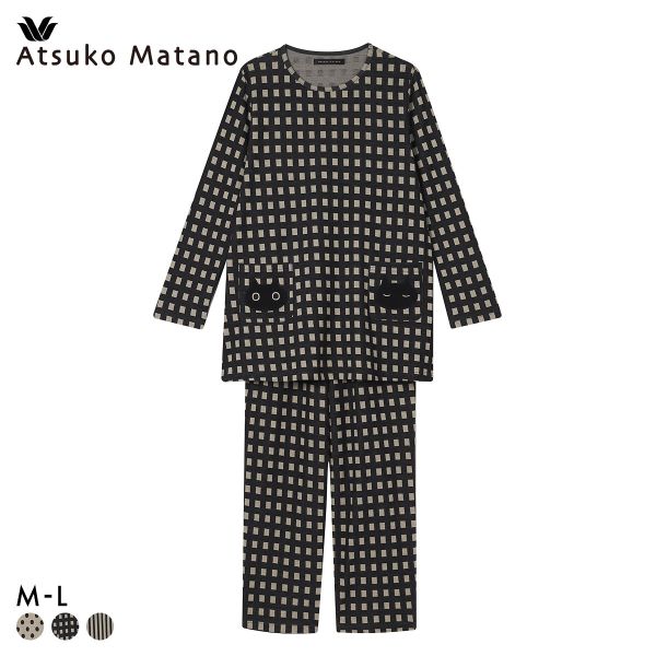 ワコール マタノアツコ ねこ 長袖 パジャマ 上下セット ルームウェア Wacoal ATSUKO MATANO