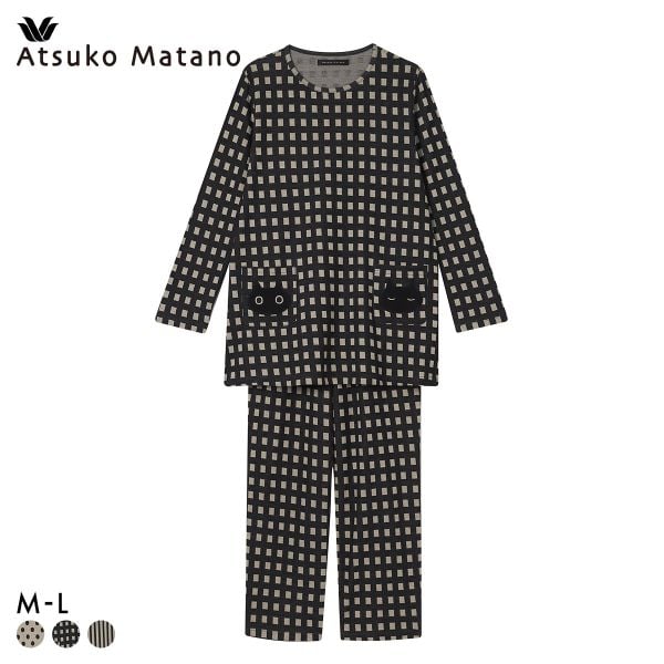 ワコール マタノアツコ ねこ 長袖 パジャマ 上下セット ルームウェア Wacoal ATSUKO MATANO