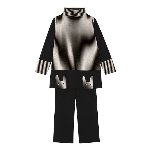 ワコール Wacoal マタノアツコ ATSUKO MATANO 長袖パジャマ上下セット ボーダー うさぎ セットアップ ルームウェア