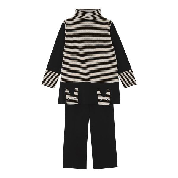 ワコール Wacoal マタノアツコ ATSUKO MATANO 長袖パジャマ上下セット ボーダー うさぎ セットアップ ルームウェア