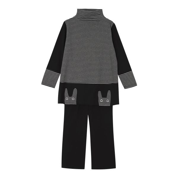 ワコール Wacoal マタノアツコ ATSUKO MATANO 長袖パジャマ上下セット ボーダー うさぎ セットアップ ルームウェア