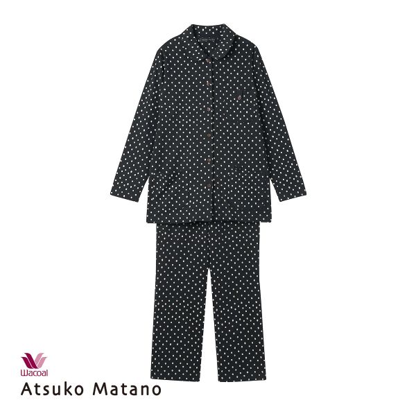 ワコール Wacoal マタノアツコ ATSUKO MATANO 長袖 パジャマ 上下セット ネコドット セットアップ