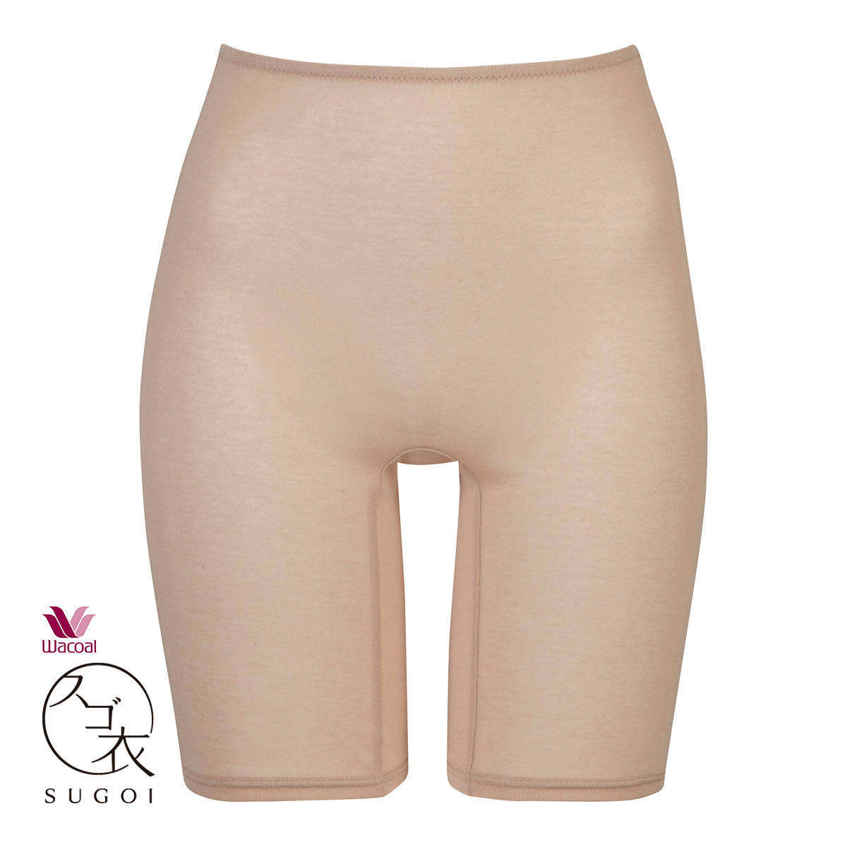 ワコール Wacoal スゴ衣 薄い、軽い、涼しい 3分丈 ボトムス インナー 薄手 吸汗速乾 LL(BE-ベージュ-LL)