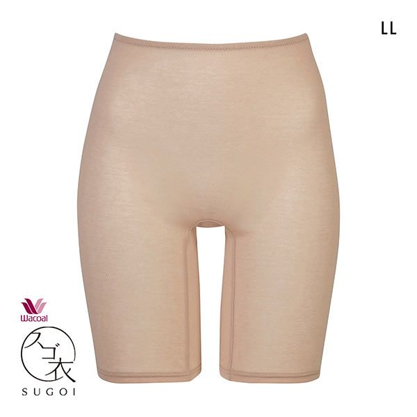ワコール Wacoal スゴ衣 薄い、軽い、涼しい 3分丈 ボトムス インナー 薄手 吸汗速乾 LL