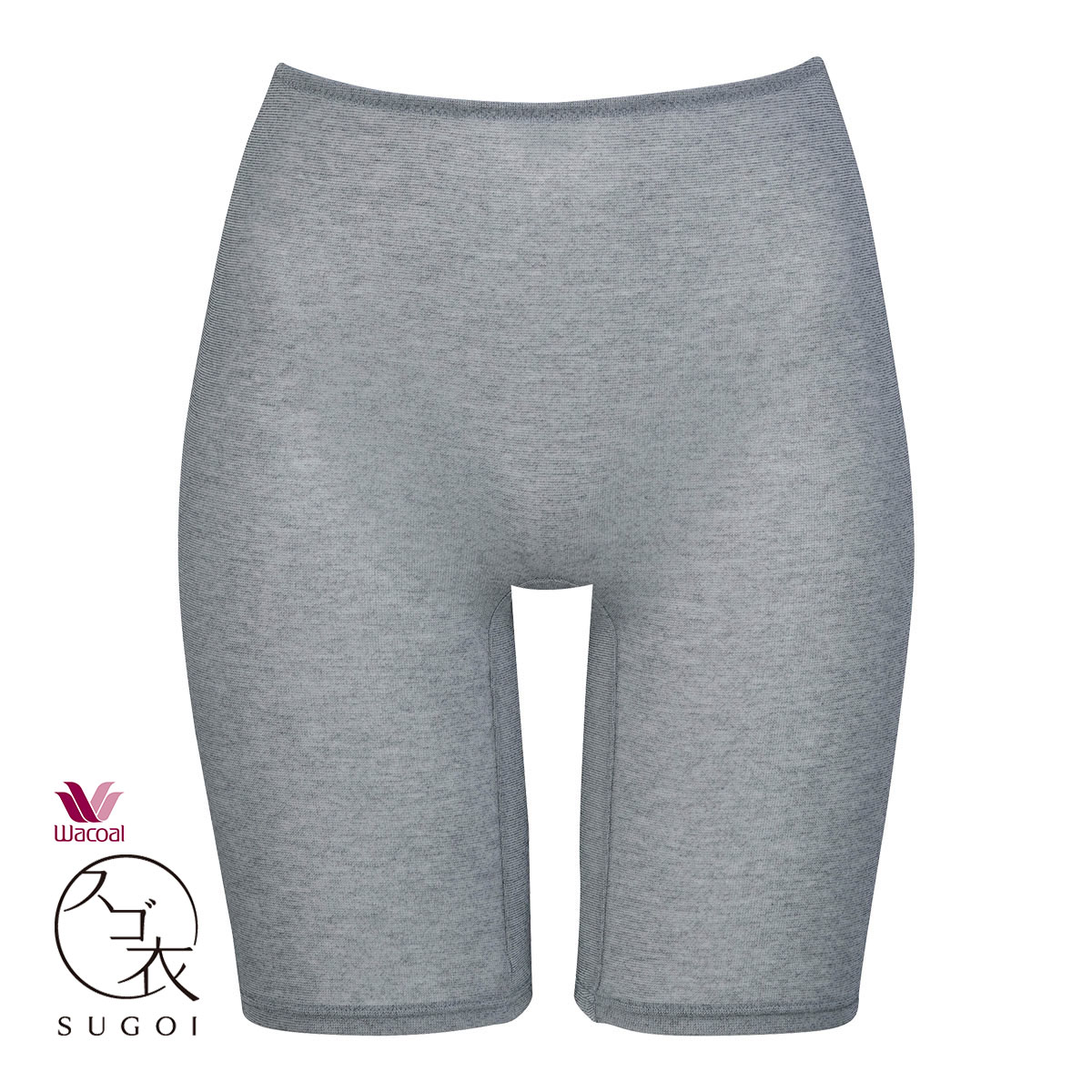 ワコール Wacoal スゴ衣 薄い、軽い、涼しい 3分丈 ボトムス インナー 薄手 吸汗速乾 ML(GY-グレー-M)