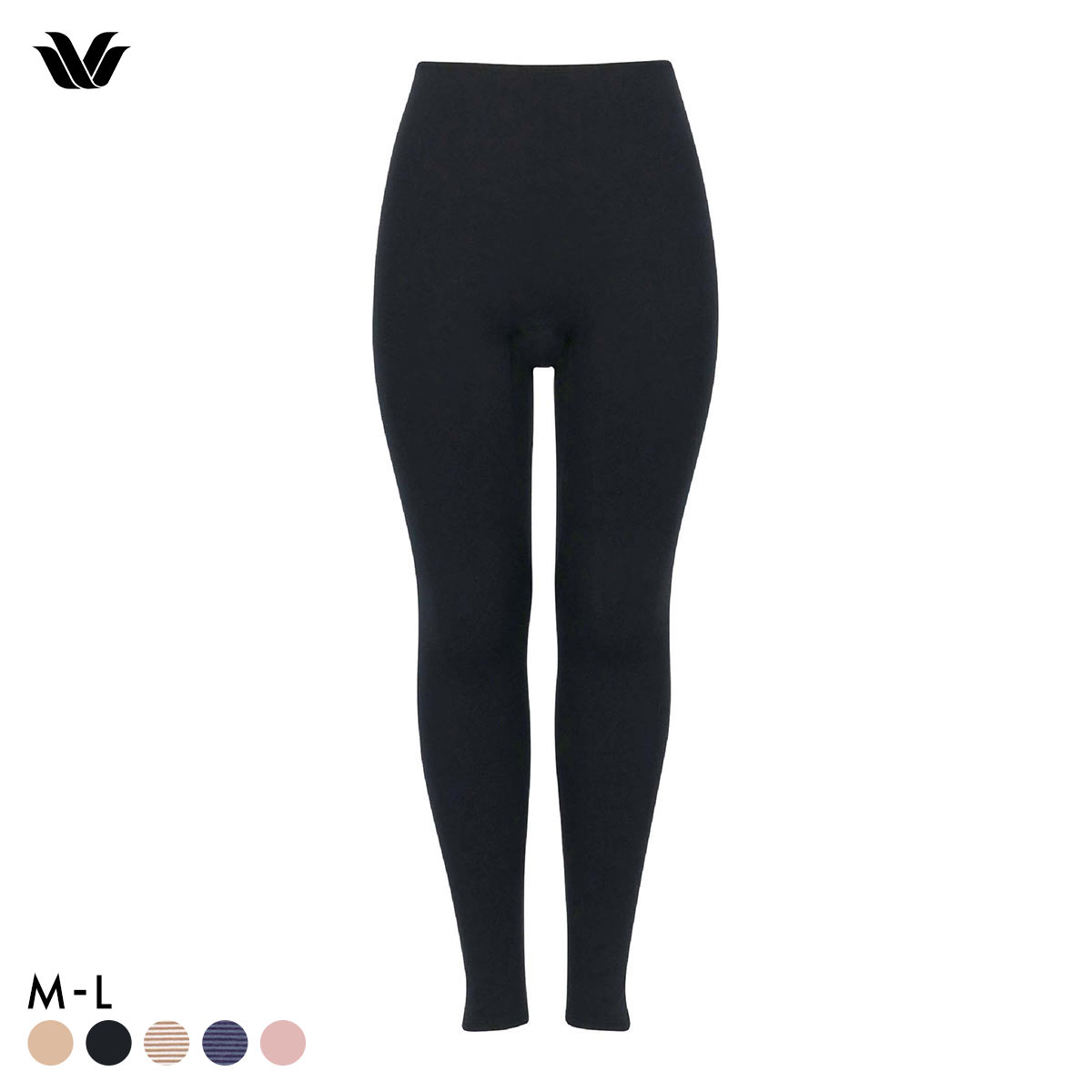 ワコール WACOALコットン ふんわりあったかタイプ 足首丈 ボトムス ML インナー 保温 Wacoal(BK-ブラック-M)