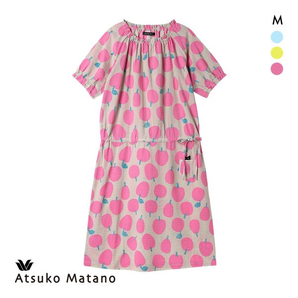 ワコール マタノアツコ 果物柄 ルームウェア パジャマ 5分袖 ワンピース ナイティ ネグリジェ Wacoal ATSUKO MATANO