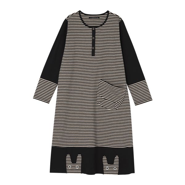 ワコール Wacoal マタノアツコ ATSUKO MATANO ボーダーうさぎ ルームウェア パジャマ ワンピース 綿100％