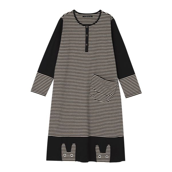 ワコール Wacoal マタノアツコ ATSUKO MATANO ボーダーうさぎ ルームウェア パジャマ ワンピース 綿100％