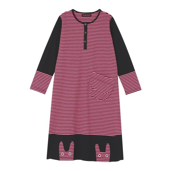 ワコール Wacoal マタノアツコ ATSUKO MATANO ボーダーうさぎ ルームウェア パジャマ ワンピース 綿100％