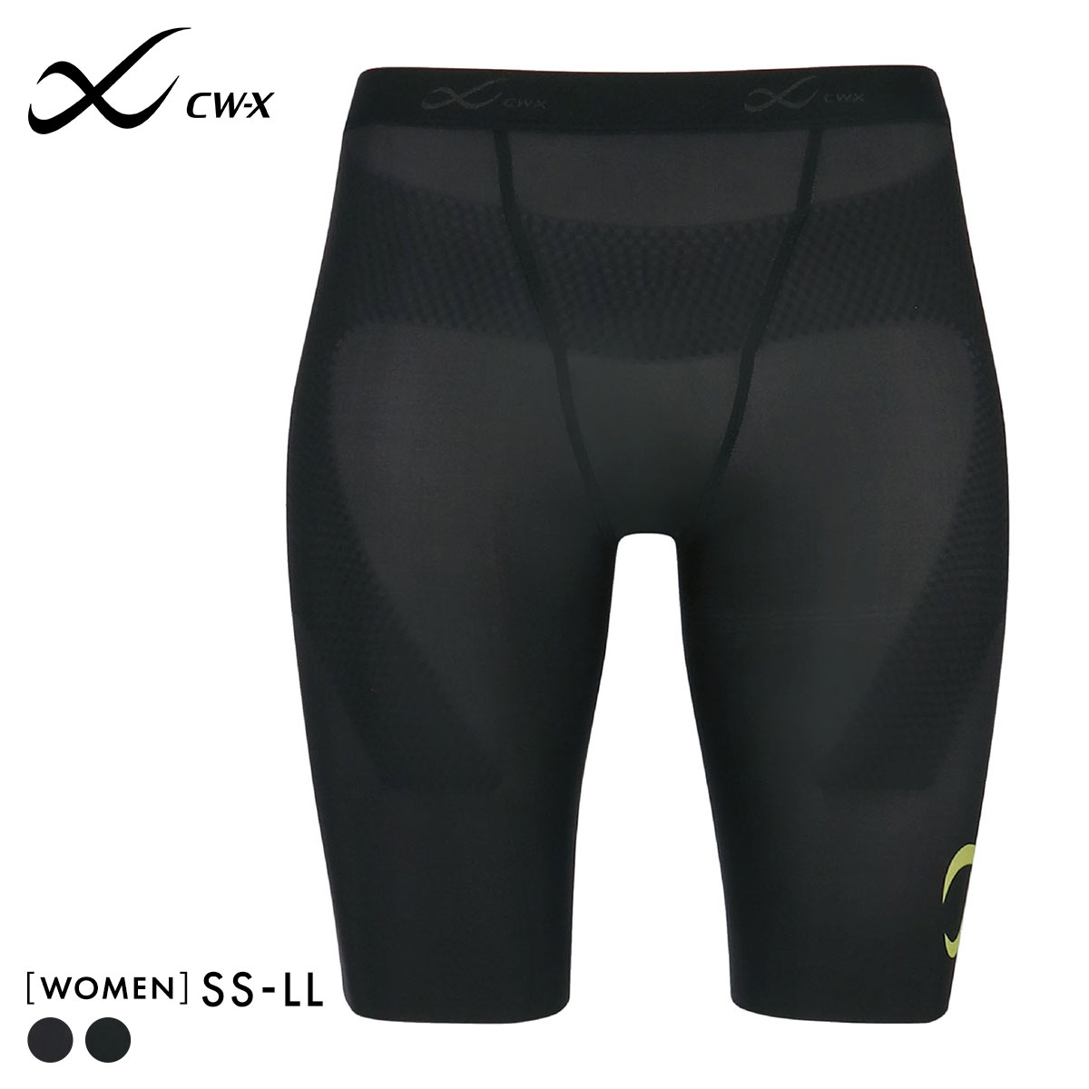 大谷翔平愛用モデル ワコール シーダブリューエックス ボディバランスアップタイツ レディースハーフ 股関節サポート HOY505 CW-X(BK2-ブラック2-SS)