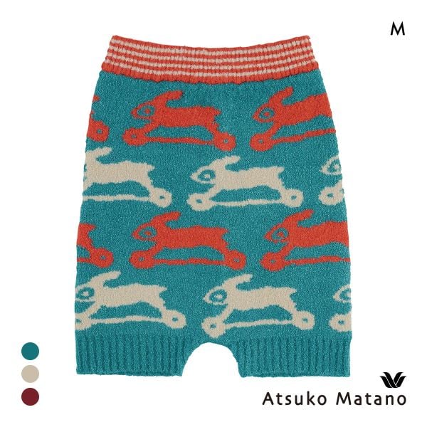 ワコール マタノアツコ もこもこ 毛パン 1分丈 とびうさぎ あったか Wacoal ATSUKO MATANO
