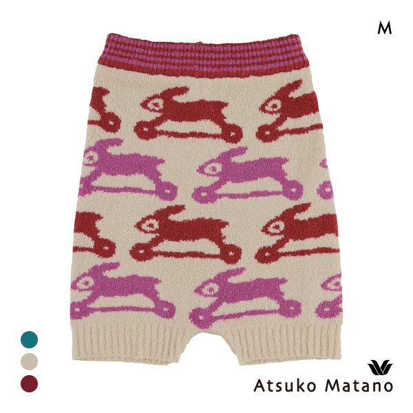 ワコール マタノアツコ もこもこ 毛パン 1分丈 とびうさぎ あったか Wacoal ATSUKO MATANO