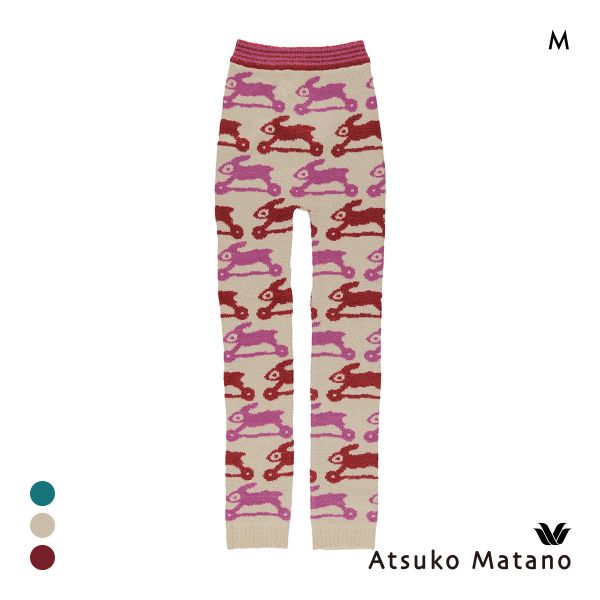 ワコール マタノアツコ もこもこ 毛パン 10分丈 とびうさぎ ボトムス レギンス あったか Wacoal ATSUKO MATANO