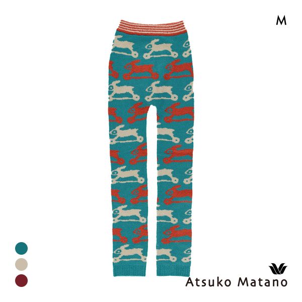 ワコール マタノアツコ もこもこ 毛パン 10分丈 とびうさぎ ボトムス レギンス あったか Wacoal ATSUKO MATANO