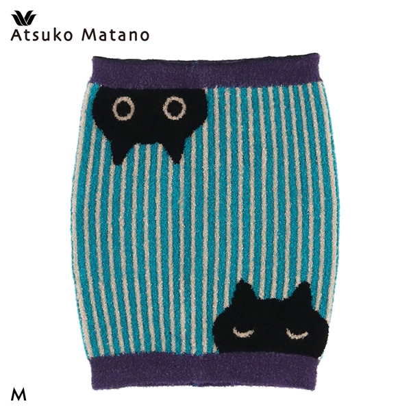 ワコール マタノアツコ もこもこ はらまき あったか 黒猫とストライプ Wacoal ATSUKO MATANO