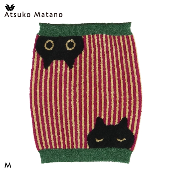 ワコール マタノアツコ もこもこ はらまき あったか 黒猫とストライプ Wacoal ATSUKO MATANO