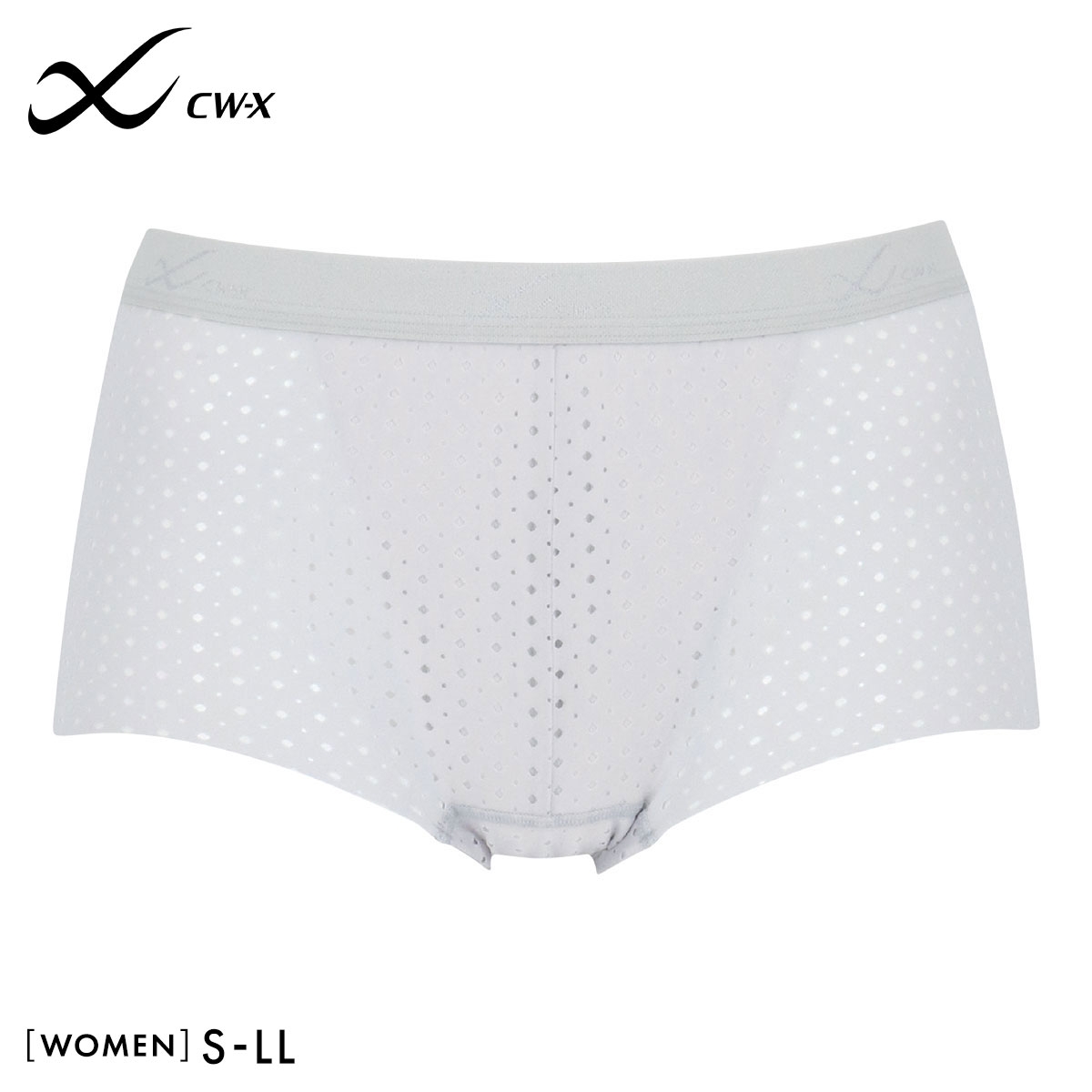 ワコール CW-X シーダブリューエックス 3Dフィット パンチング スポーツショーツ メッシュ ノーマル S･M･L･LL HSY130 Wacoal Womens(LGY-薄グレー-S)
