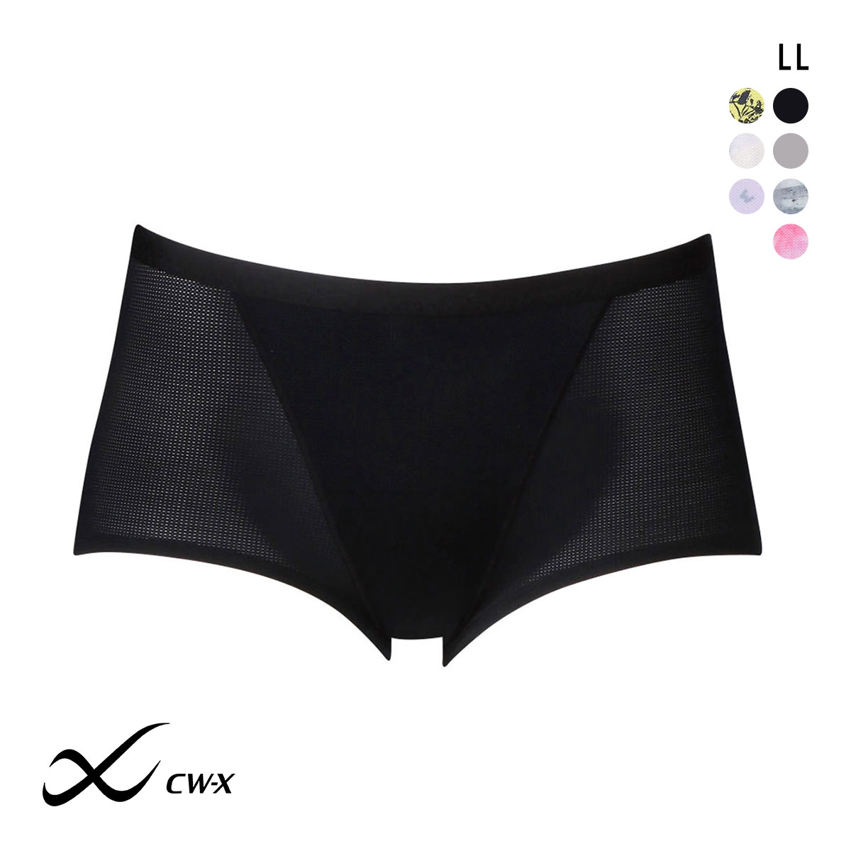 ワコール Wacoal シーダブリューエックス CW-X Womens ショーツ スタンダード スポーツ HSY306 LL 吸汗速乾 ストレッチ 単品(BK-ブラック-LL)