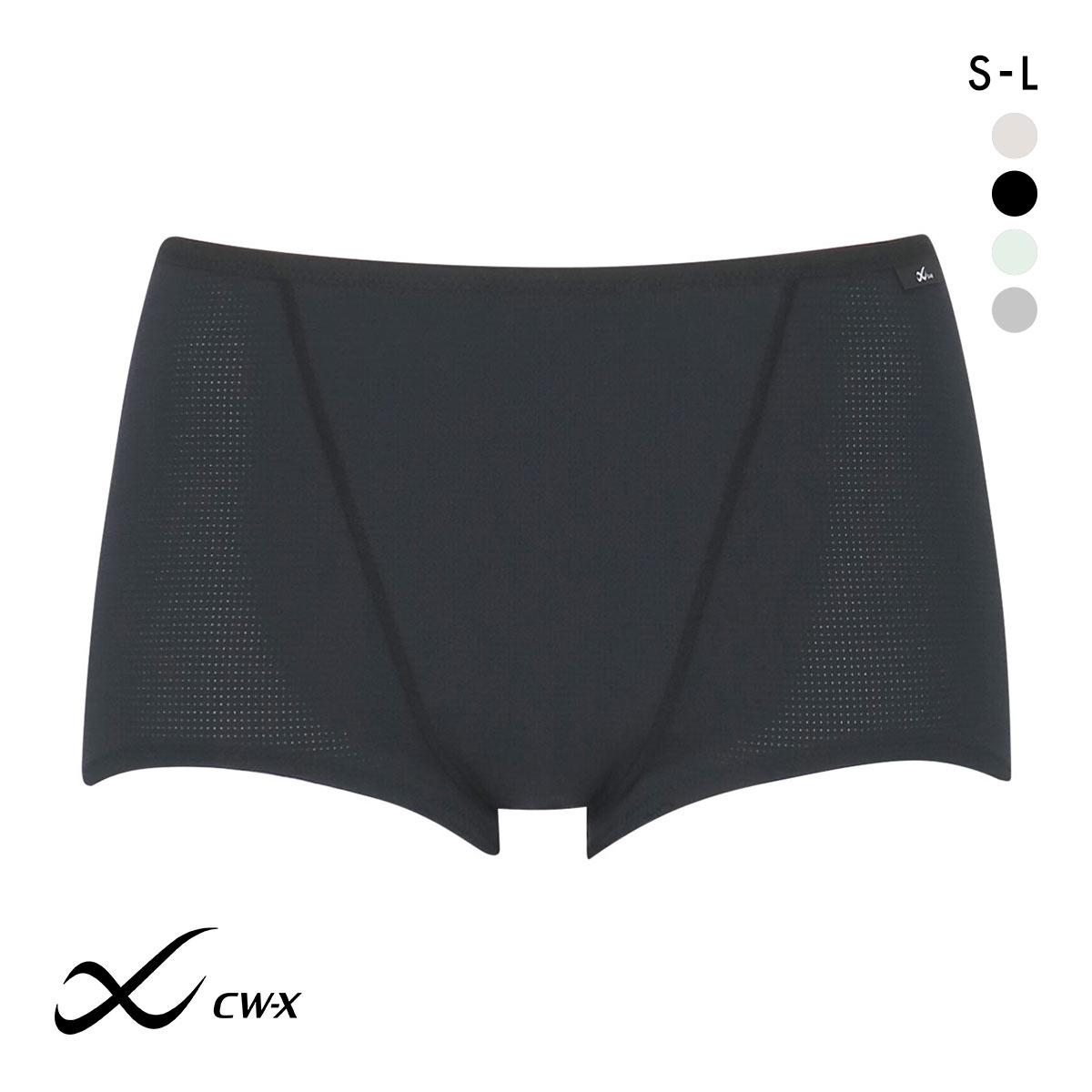 ワコール シーダブリューエックス スポーツ 3Dフィットショーツ ノーマルショーツ SML 速乾 メッシュ Wacoal CW-X Womens(BK-ブラック-S)