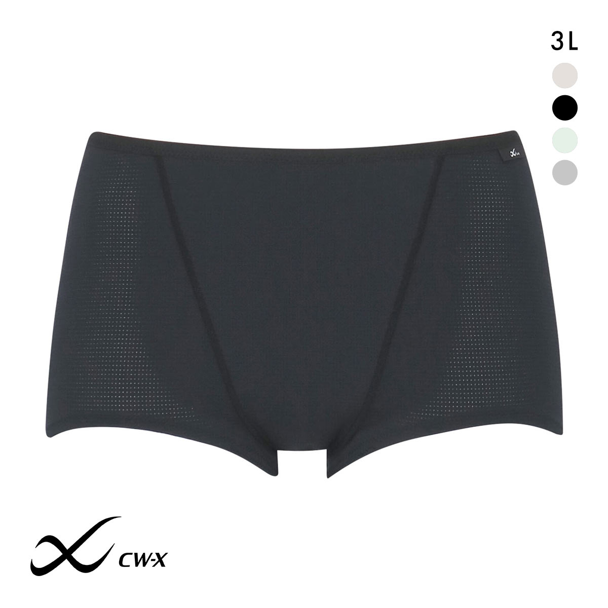 ワコール シーダブリューエックス スポーツ 3Dフィットショーツ ノーマルショーツ 3L 速乾 メッシュ Wacoal CW-X Womens(BK-ブラック-3L)