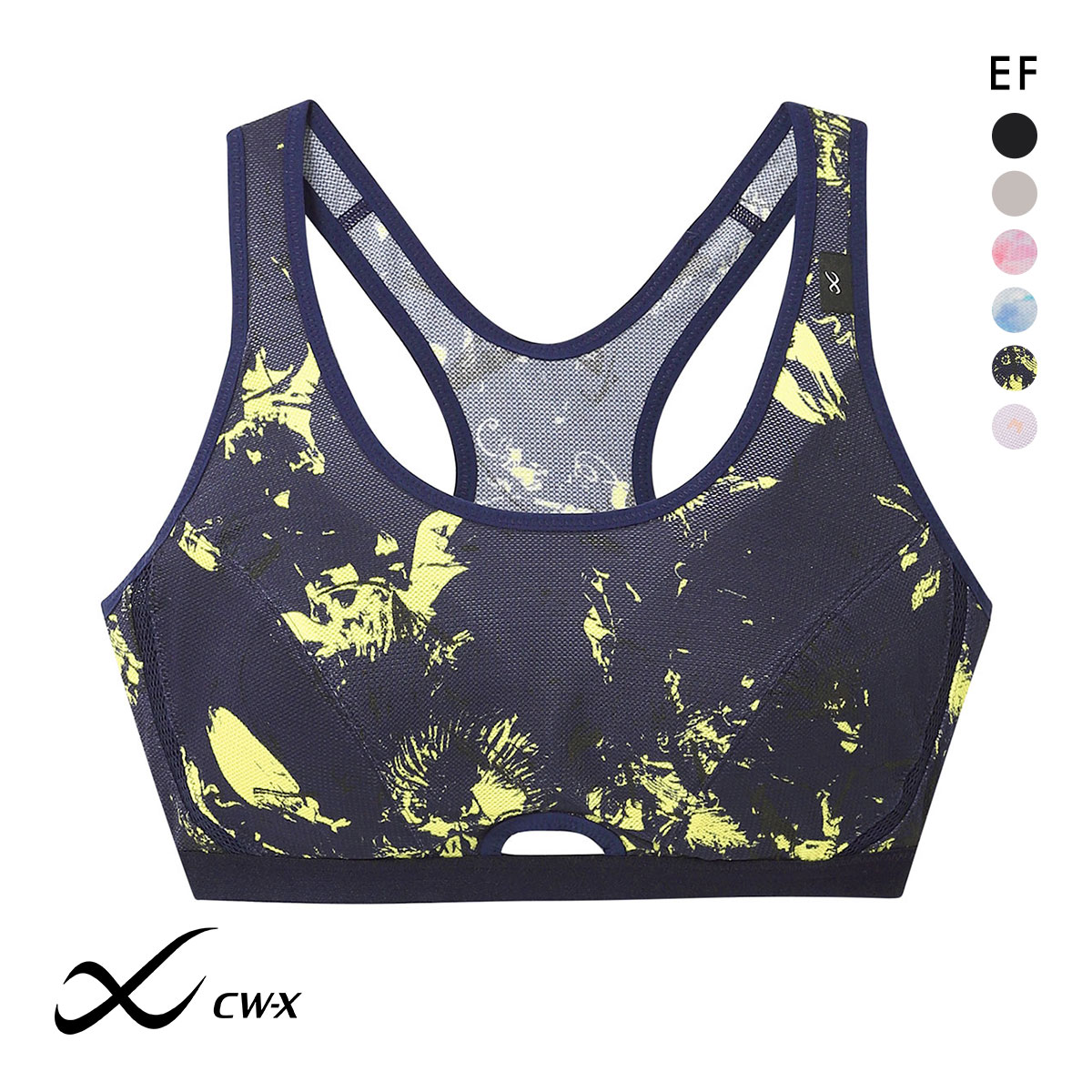 ワコール Wacoal シーダブリューエックス CW-X FITNESS スポーツブラ ブラジャー ハーフトップ ノンワイヤー EF HTY007 単品(YE-イエロー-S-EF)