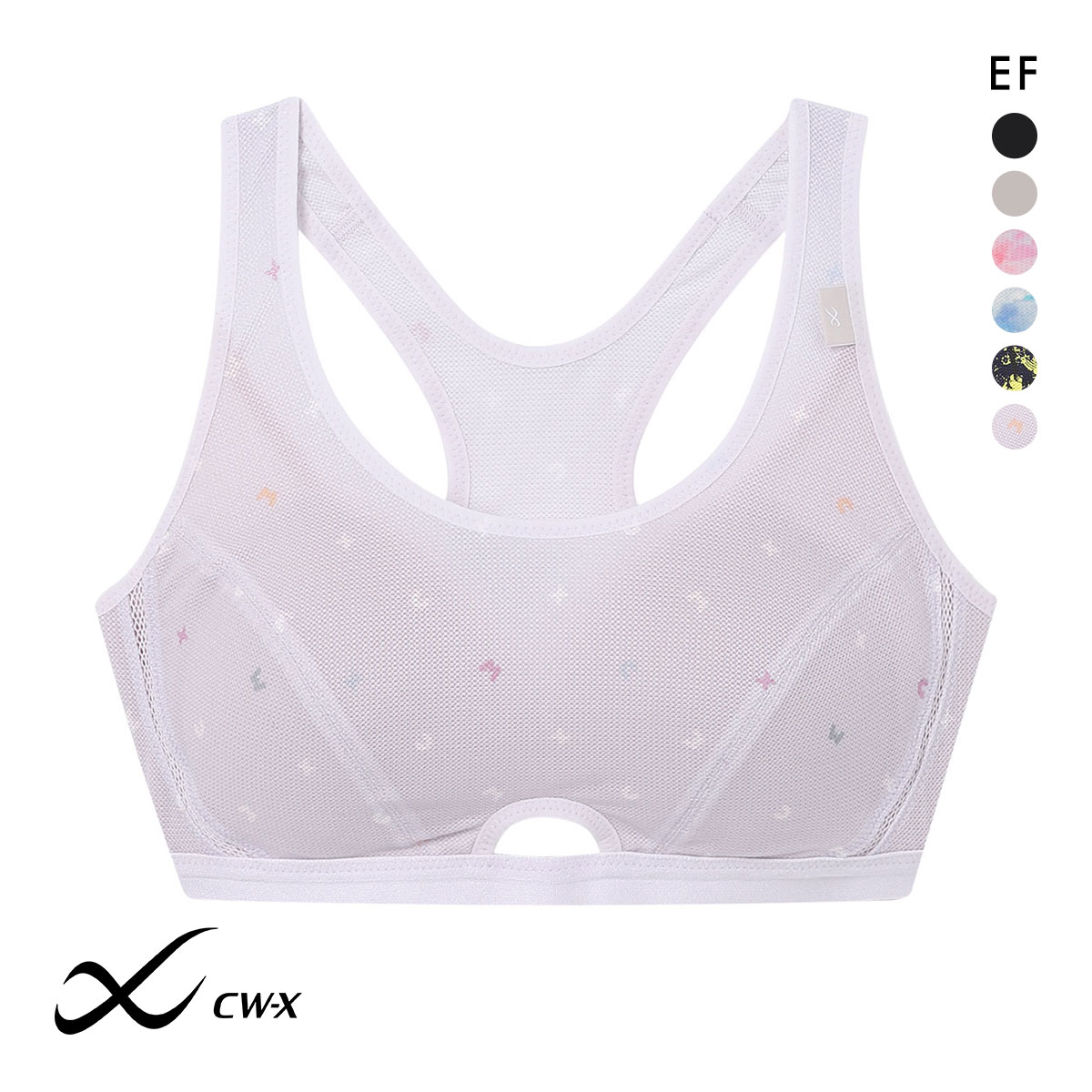 ワコール Wacoal シーダブリューエックス CW-X FITNESS スポーツブラ ブラジャー ハーフトップ ノンワイヤー EF HTY007 単品(LPU-薄パープル-S-EF)