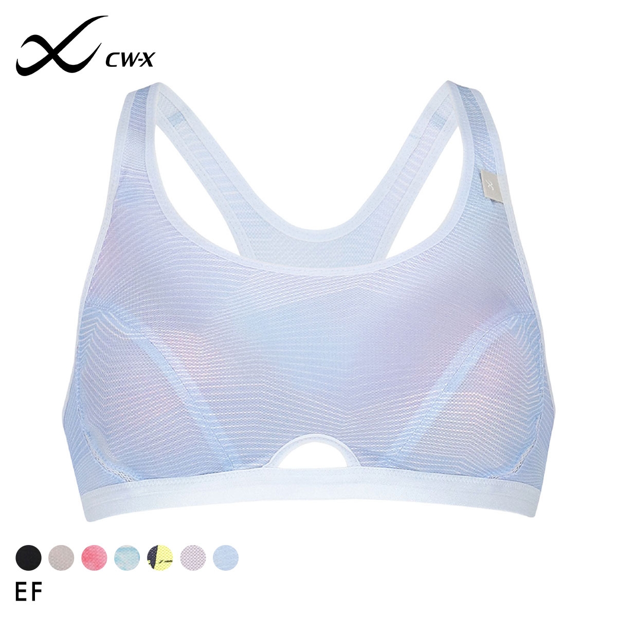 ワコール Wacoal シーダブリューエックス CW-X FITNESS スポーツブラ ブラジャー ハーフトップ ノンワイヤー EF HTY007 単品(TU-サックス-S-EF)