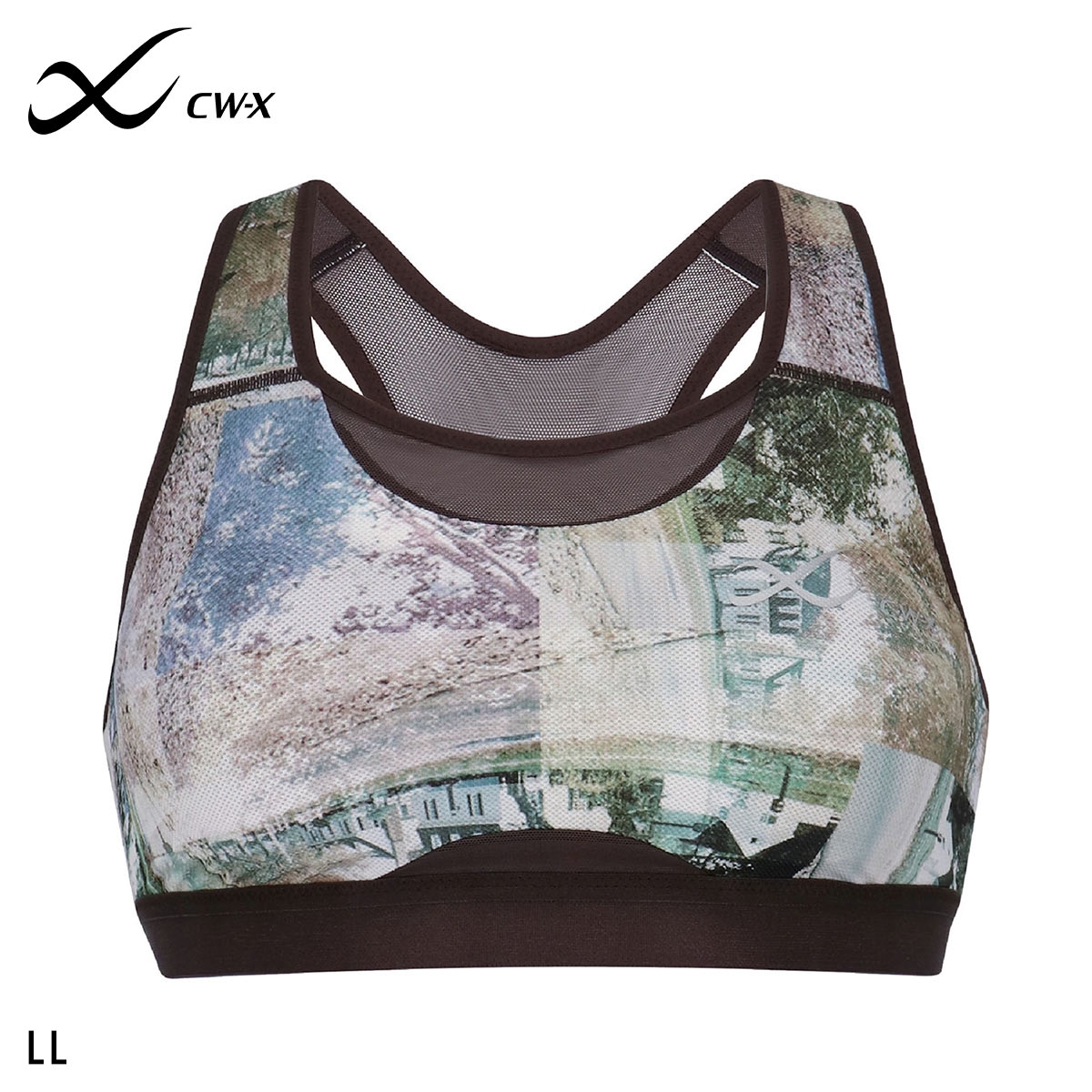 ワコール Wacoal シーダブリューエックス CW-X Support Type MEDIUM ゆれケアBra MESH スポーツブラ ノンワイヤー LL HTY030 単品(GR-グリーン-LL)