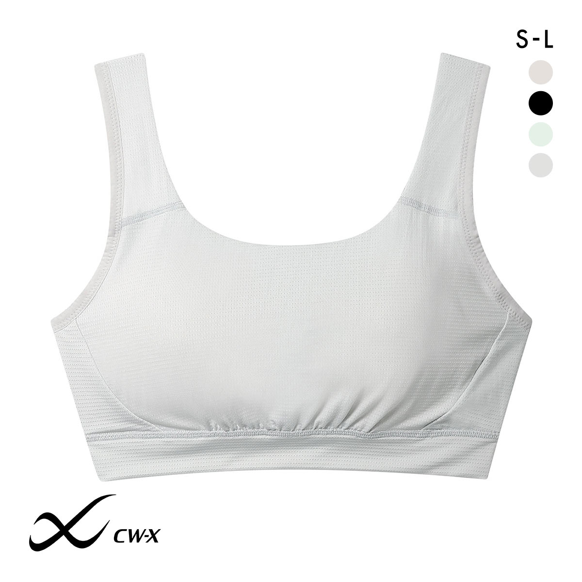 ワコール シーダブリューエックス スポーツブラ Support Type LIGHT SML HTY112 Wacoal CW-X Womens(LGY-薄グレー-S)
