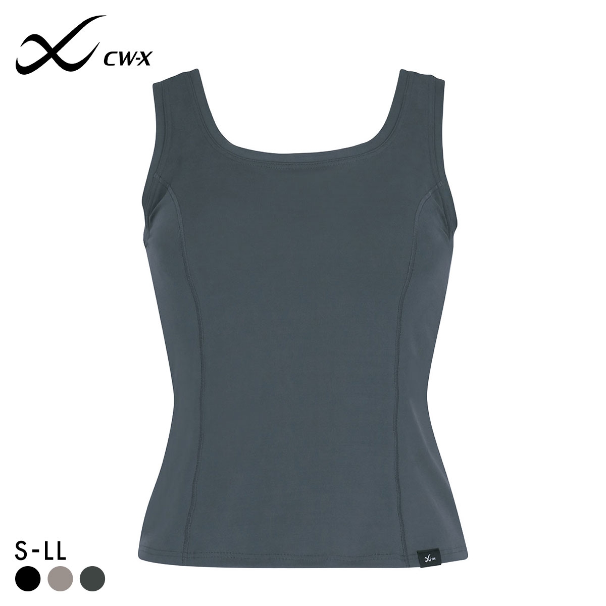 ワコール シーダブリューエックス カップ付き ブラトップ スポーツブラ Support Type LIGHT HTY113 Wacoal CW-X Womens(GY-グレー-S)