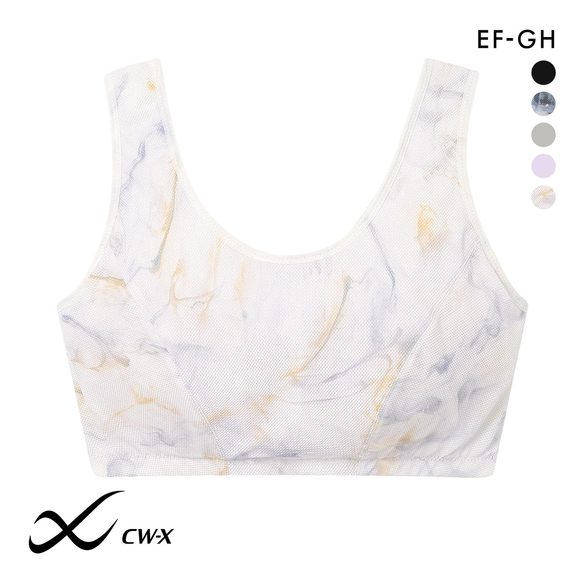 ワコール Wacoal シーダブリューエックス CW-X Womens HTY138 スポーツブラ かぶりタイプ EFGH 5方向サポート(CR-クリーム-S-EF)