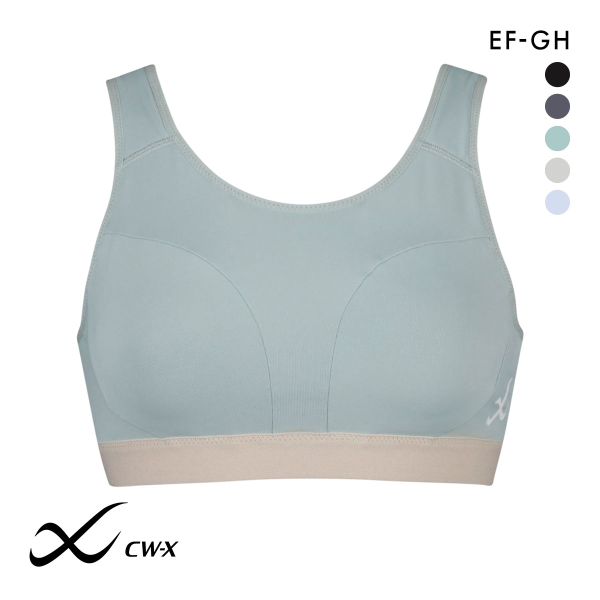 ワコール Wacoal シーダブリューエックス CW-X Womens HTY158 スポーツブラ Support Type HIGH ハイサポート EFGH 360°フィット(OV-オリーブ-S-EF)